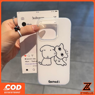 Thích hợp cho OPPO Reno16F 16Pro 15F 15ProMax 14F 14Pro 13F 13Pro 12F 12Pro 11F 11Pro 10Pro 8T 8Z 7Z 6Z Phim Hoạt Hình Cặp Đôi Búp Bê Chó Con Phong Cách Ốp Điện Thoại TPU Chống Sốc