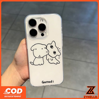 Thích hợp cho OPPO Reno16F 16Pro 15F 15ProMax 14F 14Pro 13F 13Pro 12F 12Pro 11F 11Pro 10Pro 8T 8Z 7Z 6Z Phim Hoạt Hình Cặp Đôi Búp Bê Chó Con Phong Cách Ốp Điện Thoại TPU Chống Sốc