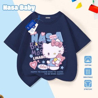 [Hàng có sẵn Giao hàng ngay lập tức] Áo thun in hình Hello Kitty của NASA Cotton thoải mái thoáng khí cho trẻ em Áo ngắn tay
