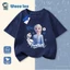 Áo phông trẻ em màu trắng - In hình Elsa và Olaf từ bộ phim Frozen, chất liệu cotton thoáng mát, form rộng