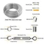 10M-25M PVC Dây thép không gỉ Dây cáp trong suốt Dây thép không gỉ Dây phơi quần áo Lan can Dây an toàn Đường kính 2mm