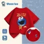 Áo thun bé gái bé trai họa tiết The Cookie Monster - Vải cotton mềm mại, in hình Sesame Street dễ thương mùa hè 2026