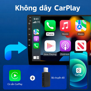 Bộ chuyển đổi Carplay không dây Android Auto Apple Carplay Adapter Plug and Play Mini Wireless Carplay Adapter