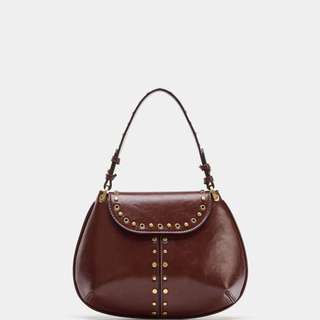 Nữ Vintage Studded Da Hobo Túi Retro Flap Túi Đeo Vai Đinh Tán Nách Túi Xách