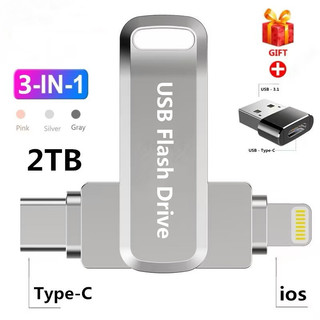 Bộ chuyển đổi giao diện U Disk Type-C Ổ đĩa Flash Mini Đĩa cứng kép USB OTG Tương thích với iP / ho / ne (2TB 1TB 512GB)