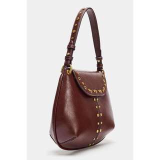 Nữ Vintage Studded Da Hobo Túi Retro Flap Túi Đeo Vai Đinh Tán Nách Túi Xách