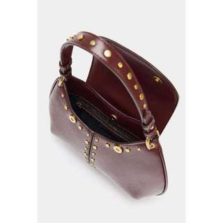 Nữ Vintage Studded Da Hobo Túi Retro Flap Túi Đeo Vai Đinh Tán Nách Túi Xách