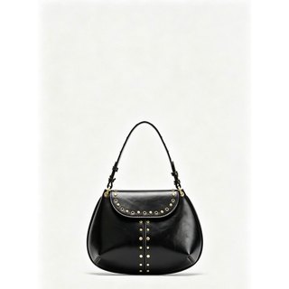 Nữ Vintage Studded Da Hobo Túi Retro Flap Túi Đeo Vai Đinh Tán Nách Túi Xách