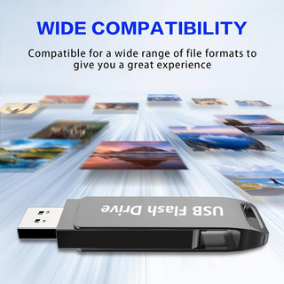 Typec 2 trong 1 Điện Thoại Di Động u Disk Chất Lượng Cao 2TB Ổ Đĩa Kép Flash Bộ Nhớ USB Tốc Độ Cao Thẻ Nhớ 1TB Bộ Nhớ Dữ Liệu otg