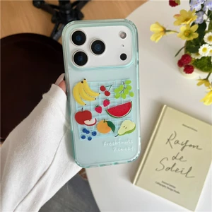 Ốp điện thoại TPU họa tiết trái cây cảm giác da iPhone 17 Pro Max