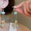 Bông tai thả theo chủ đề đại dương tông màu vàng, Vỏ sao biển & ốc xà cừ với ngọc trai giả & kim cương giả, Bông tai phong cách kỳ nghỉ Boho dành cho nữ