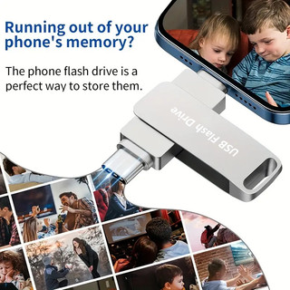 Ổ đĩa Flash OTG dung lượng cao (512GB / 1TB / 2TB) – Thẻ nhớ di động an toàn cho PC, Mobile, Tablet & iOS – Bao gồm bộ chuyển đổi USB