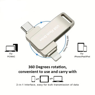 Ổ đĩa Flash OTG Giao diện iphone hai trong một Type-c ổ đĩa ngón tay cái An toàn dung lượng lớn microdrive512GB / 1TB / 2TB Bộ chuyển đổi usb miễn phí