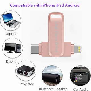 USB-C 1TB 2TB Dual-in-One Flash Drive USB Flash Drive for Apple Phone and Computer Type-C Three-in-One Mobile Storage