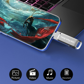 USB-C 1TB 2TB Dual-in-One Flash Drive USB Flash Drive for Apple Phone and Computer Type-C Three-in-One Mobile Storage