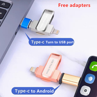 USB-C 1TB 2TB Dual-in-One Flash Drive USB Flash Drive for Apple Phone and Computer Type-C Three-in-One Mobile Storage