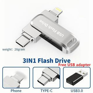 USB-C 1TB 2TB Dual-in-One Flash Drive USB Flash Drive for Apple Phone and Computer Type-C Three-in-One Mobile Storage