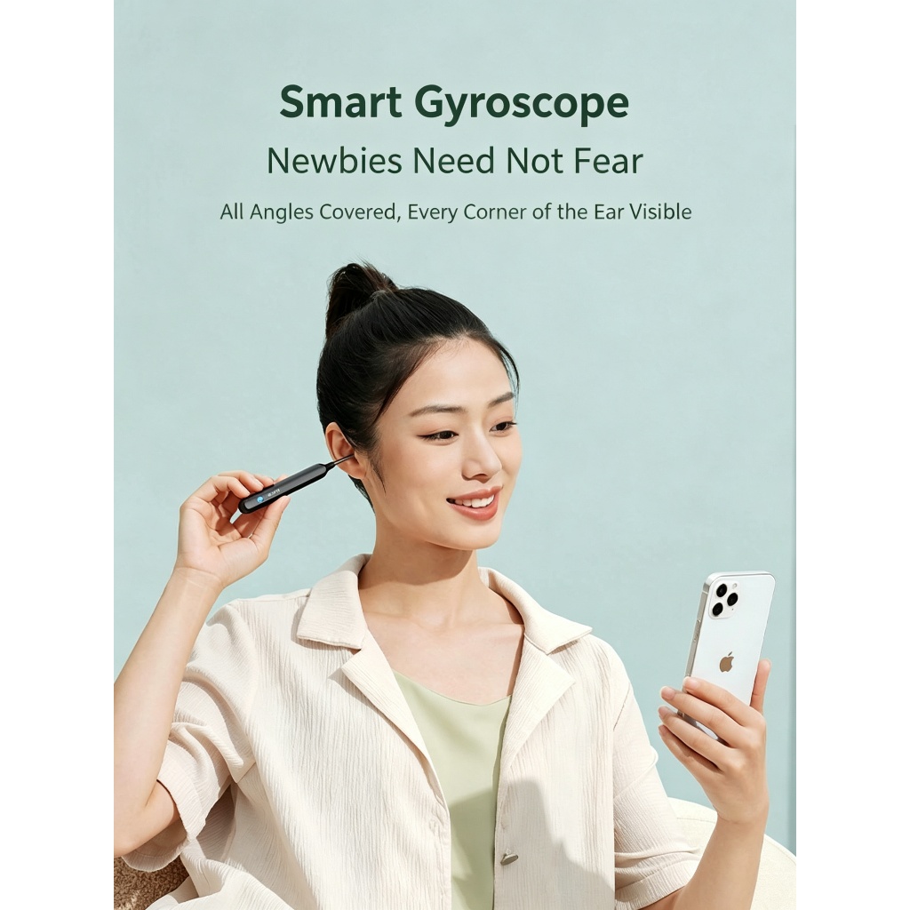 Bebird Xlife X1 Smart Visual Ear Cleaner Stick với 7 CÁI Bộ tai nghe không dây có Camera HD 1080P