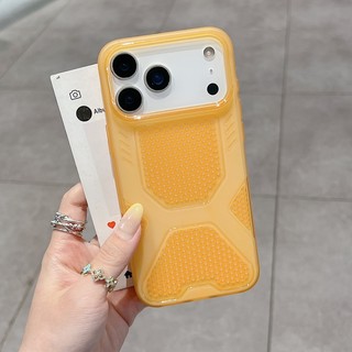 Ốp điện thoại màu lỗ tản nhiệt siêu mỏng mùa hè thích hợp cho iPhone 11 12 13 14 15 16 17 Pro Max Vỏ mềm silicon chống rơi màu trong suốt