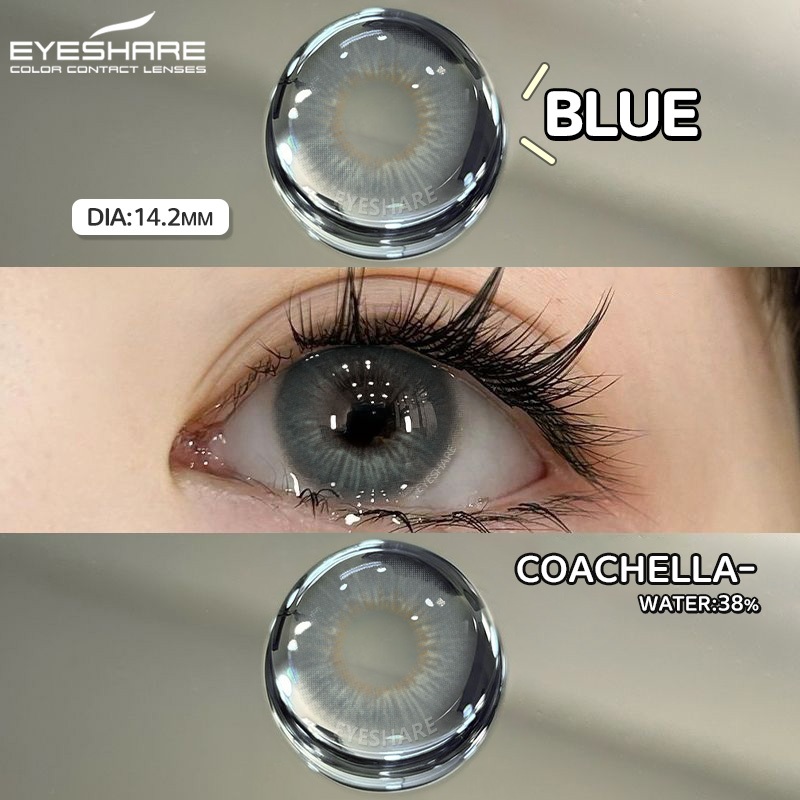 EYEHARE 1 Cặp Ống Kính Tiếp Xúc Màu Sắc Cho Mắt Ống Kính Colorcon Màu Nâu Mỹ Phẩm Ống Kính Màu Xanh Mỹ Phẩm Ống Kính Mắt Sử Dụng Hàng Năm