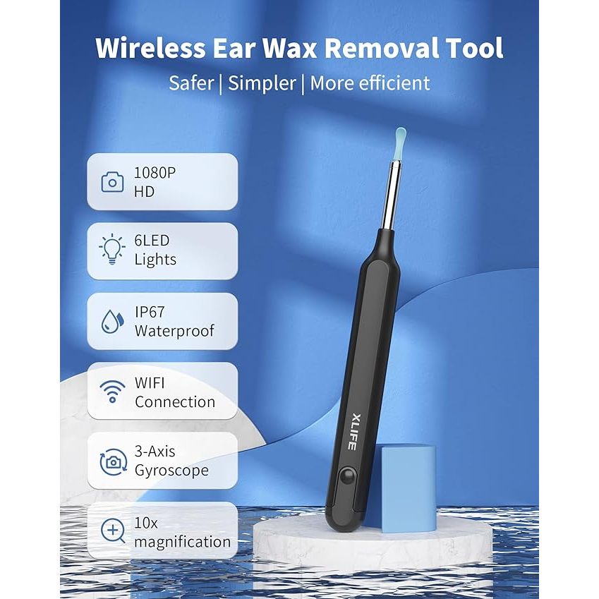 Bebird Xlife X1 Smart Visual Ear Cleaner Stick với 7 CÁI Bộ tai nghe không dây có Camera HD 1080P