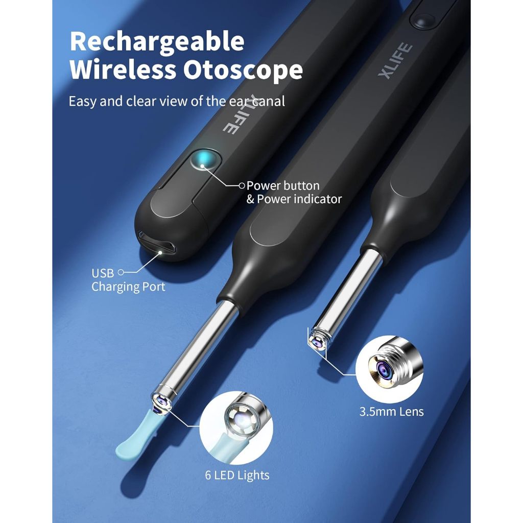 Bebird Xlife X1 Smart Visual Ear Cleaner Stick với 7 CÁI Bộ tai nghe không dây có Camera HD 1080P