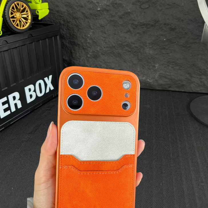 Hộp đựng thẻ Denim có khối màu tương thích với iPhone 13 pro max 14 pro max 15 pro max 16 pro max 17 pro max