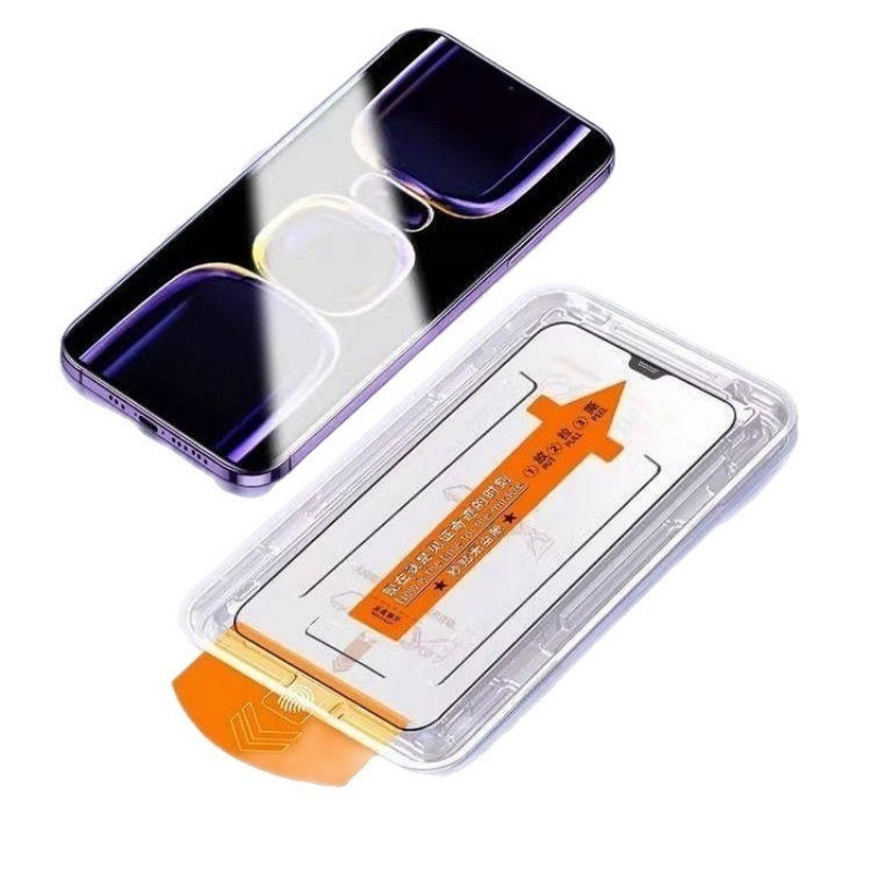 Thích hợp cho iPhone17ProMax Kho không bụi Dụng cụ làm phim tự động tiện dụng Kính cường lực 9H 16Pro Chống sốc Chống trầy xước 15 14Plus HD 13 12 11 Chống sương mù