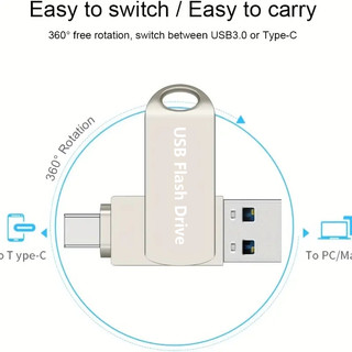 Ổ đĩa flash tốc độ cao hai trong một Typec 3.0 USB Dual-Drive OTG 512G1TB2TB Ổ đĩa flash nhớ dữ liệu