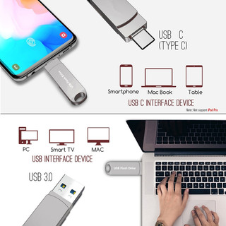 Ổ đĩa flash tốc độ cao hai trong một Typec 3.0 USB Dual-Drive OTG 512G1TB2TB Ổ đĩa flash nhớ dữ liệu