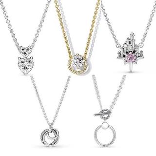 [Mới 2026] Vòng cổ hào quang tròn bạc S925 / Vòng cổ thời trang và đơn giản