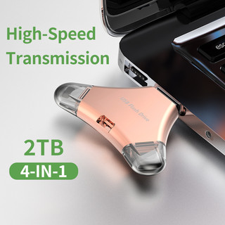 4 trong 1 Thích hợp cho Apple Android Typec USB Ổ đĩa Flash đa chức năng Dung lượng lớn otg Memory Stick