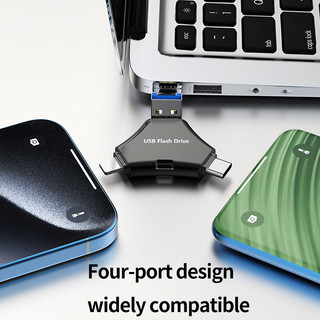 4 trong 1 Thích hợp cho Apple Android Typec USB Ổ đĩa Flash đa chức năng Dung lượng lớn otg Memory Stick