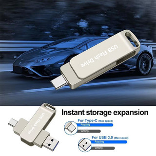 Điện thoại di động hai trong một typec u Disk 2TB Ổ đĩa kép Ổ đĩa Flash USB chất lượng cao Bộ nhớ tốc độ cao Bộ nhớ dữ liệu 1TB otg