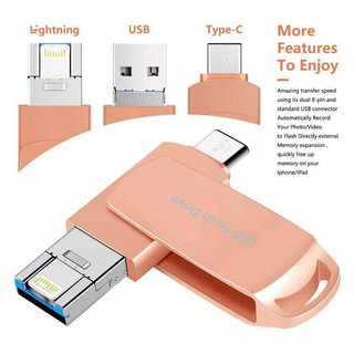 Thích hợp cho Apple typec U Disk 3 trong 1 otg Dung lượng lớn 2tb Ổ đĩa Flash tốc độ cao