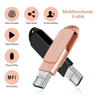 Thích hợp cho Apple typec U Disk 3 trong 1 otg Dung lượng lớn 2tb Ổ đĩa Flash tốc độ cao