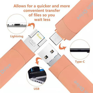 Thích hợp cho Apple typec U Disk 3 trong 1 otg Dung lượng lớn 2tb Ổ đĩa Flash tốc độ cao