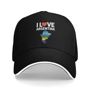Tôi yêu Argentina hình trái tim bản đồ cờ xe tải thông thường mũ bóng chày nam thời trang