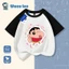 Áo thun tay lỡ bé trai bé gái chất cotton 100% - In hình Shin-chan hoạt hình dễ thương mùa hè 2026