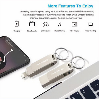 Ổ đĩa Flash 256GB Thích hợp cho iPhone Ổ đĩa ngón tay cái gắn ngoài USB Bộ nhớ lưu trữ ảnh Stick