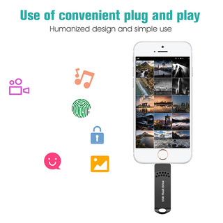 3-in-1 USB Flash Drive for iPhone, 1TB High-Speed USB-C/Type-C External OTG Storage for Photos and Videos