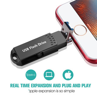 3-in-1 USB Flash Drive for iPhone, 1TB High-Speed USB-C/Type-C External OTG Storage for Photos and Videos