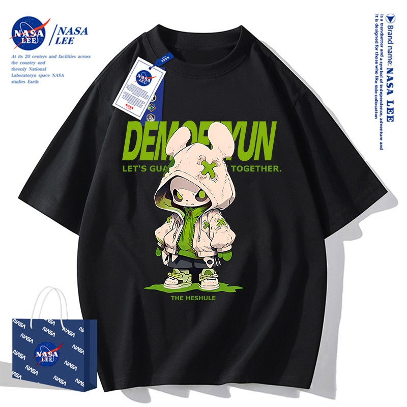 Áo Phông Unisex In Hình Bunny NASA - Chất Liệu Thoáng Mát, Mẫu Đẹp Chất, Form Rộng Phù Hợp Đi Chơi