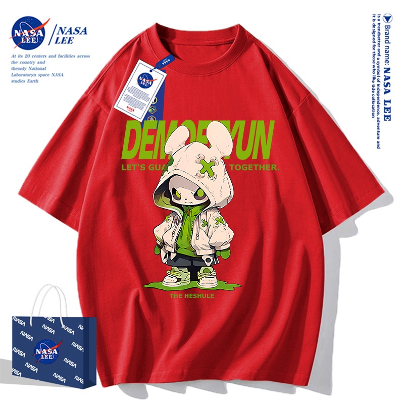 Áo Phông Unisex In Hình Bunny NASA - Chất Liệu Thoáng Mát, Mẫu Đẹp Chất, Form Rộng Phù Hợp Đi Chơi
