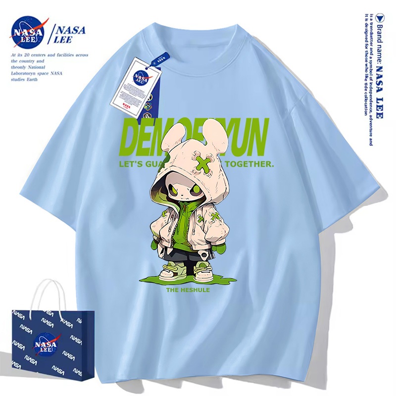 Áo Phông Unisex In Hình Bunny NASA - Chất Liệu Thoáng Mát, Mẫu Đẹp Chất, Form Rộng Phù Hợp Đi Chơi