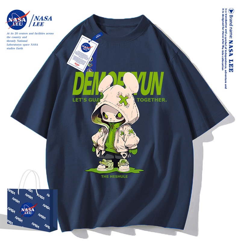 Áo Phông Unisex In Hình Bunny NASA - Chất Liệu Thoáng Mát, Mẫu Đẹp Chất, Form Rộng Phù Hợp Đi Chơi