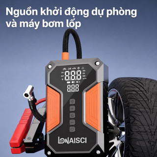 Bộ kích điện ô tô 4 trong 1 LONAISCI 99800mAh 1600A Cổng thông minh có quạt tản nhiệt