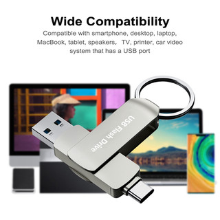 2TB typec 2 Trong 1 Điện Thoại Di Động u Đĩa Chất Lượng Cao Ổ Đĩa Kép Flash Bộ Nhớ USB Tốc Độ Cao Thẻ Nhớ 1TB Bộ Nhớ Dữ Liệu otg