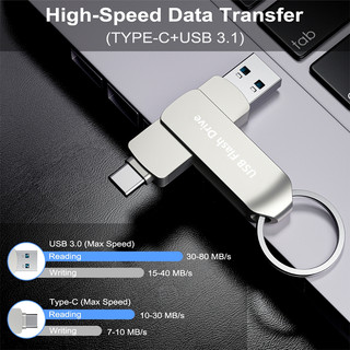 2TB typec 2 Trong 1 Điện Thoại Di Động u Đĩa Chất Lượng Cao Ổ Đĩa Kép Flash Bộ Nhớ USB Tốc Độ Cao Thẻ Nhớ 1TB Bộ Nhớ Dữ Liệu otg