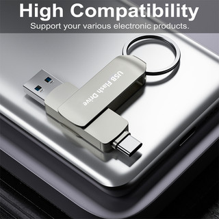 2TB typec 2 Trong 1 Điện Thoại Di Động u Đĩa Chất Lượng Cao Ổ Đĩa Kép Flash Bộ Nhớ USB Tốc Độ Cao Thẻ Nhớ 1TB Bộ Nhớ Dữ Liệu otg